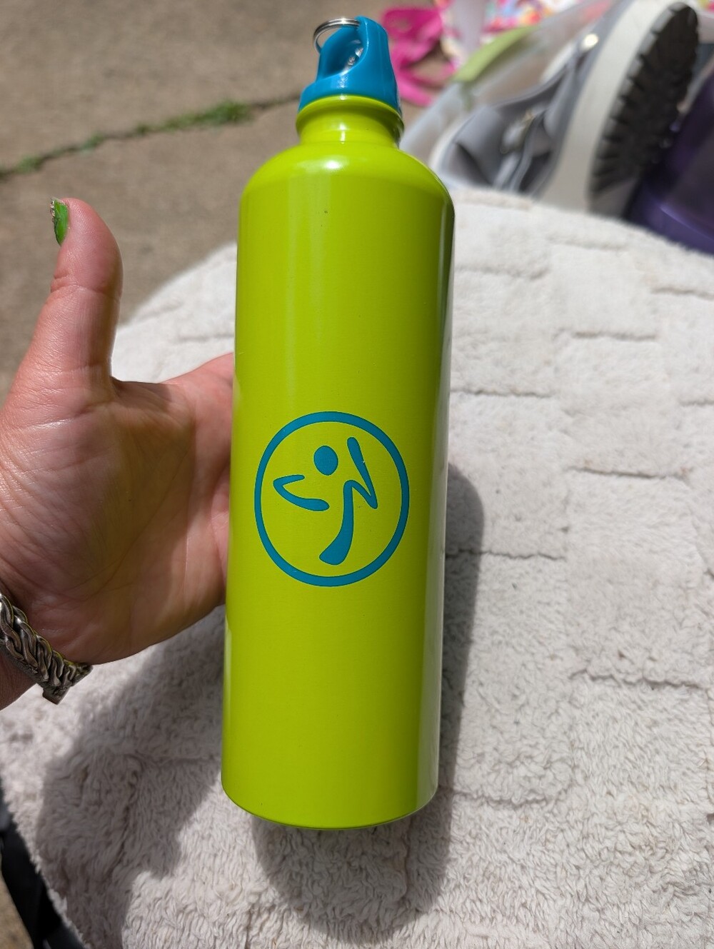 Zumba Fitness Neon Lime Tag with Black Logo